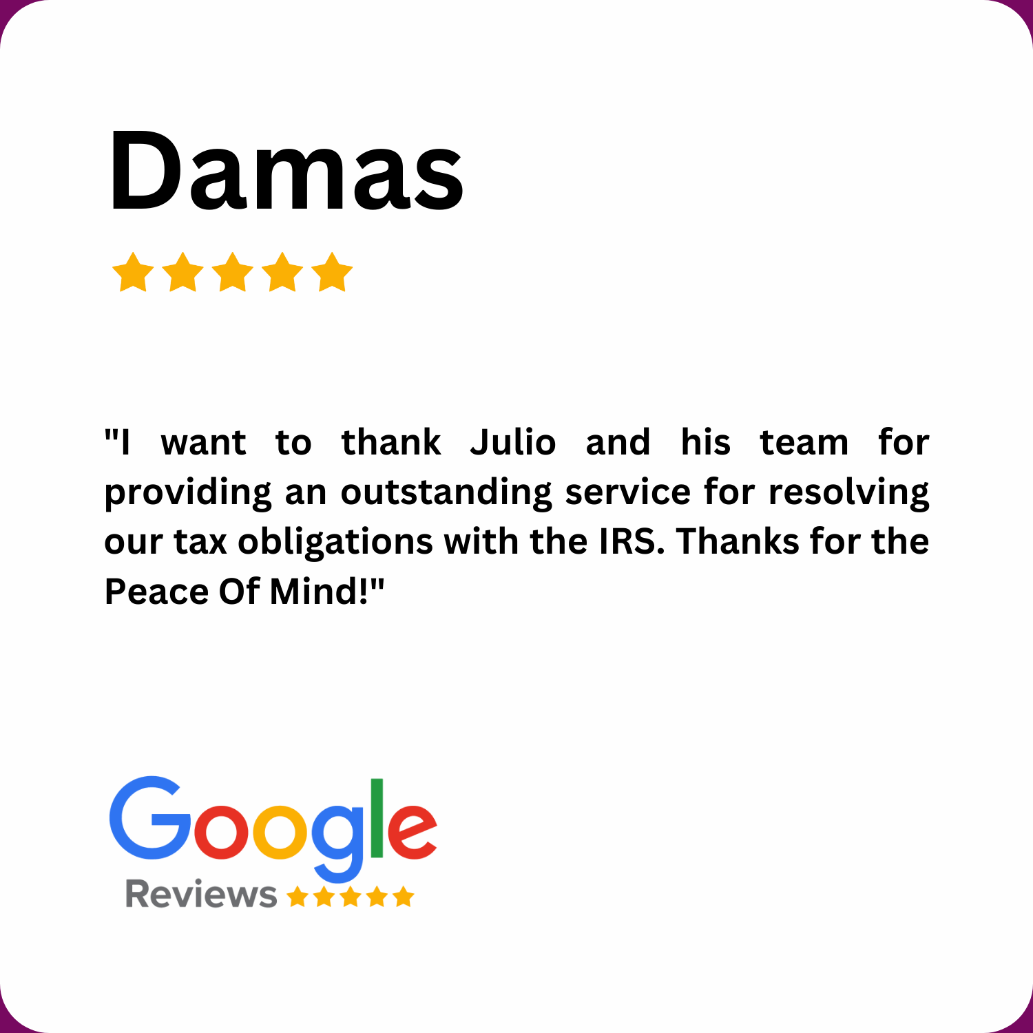 Damas's Review