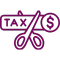 Icon showing financial savings through tax relief